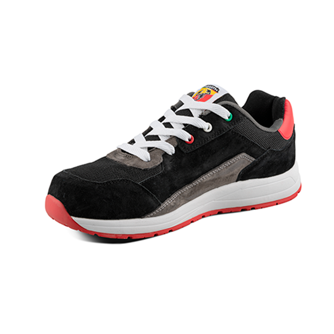 Zapato de Seguridad ABARTH SAFETY 595 – Negro y Rojo ANTE