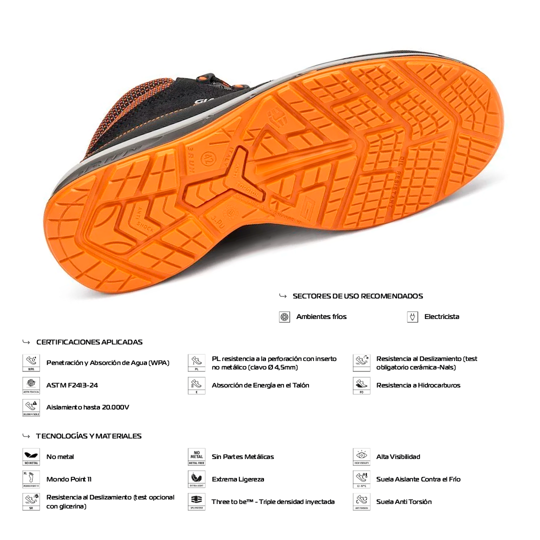 Zapato de Seguridad LIGHT SB FO E PL CI WPA SR – Giasco